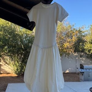 Zara Elegant White Midi Dress